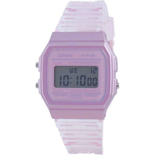 Load image into Gallery viewer, Elegant and functional, seize the day with the XYZ123 Pink Resin Digital Watch for Women, modelled with LED Light and Stopwatch
