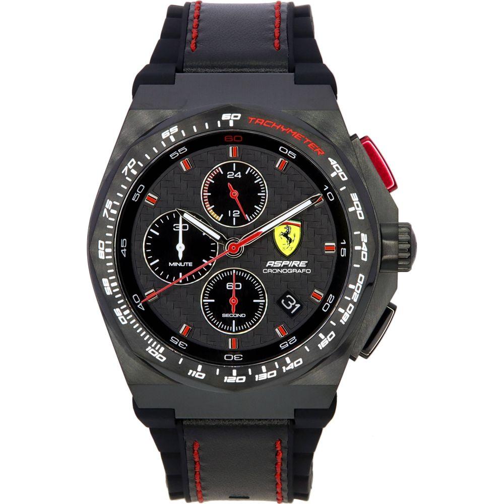 Scuderia Ferrari Aspire Chronograph Black Dial Quartz 0830792 Men's Watch