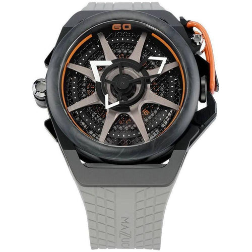 Load image into Gallery viewer, Mazzucato Rim Monza Reversible Chronograph Twin Dial Automatic F1-GYBLK Men&#39;s Watch - Carbon Fiber Case, Black Dial
