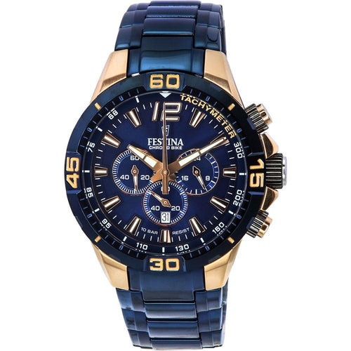 Load image into Gallery viewer, Festina Chronograph Bike Special Edition Blue Dial Quartz F20524-1 F205241 100M Men&#39;s Watch With Gift Set
