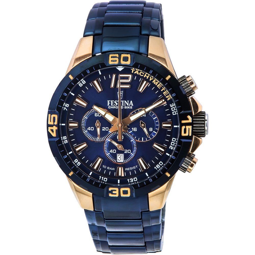 Festina Chronograph Bike Special Edition Blue Dial Quartz F20524-1 F205241 100M Men's Watch With Gift Set