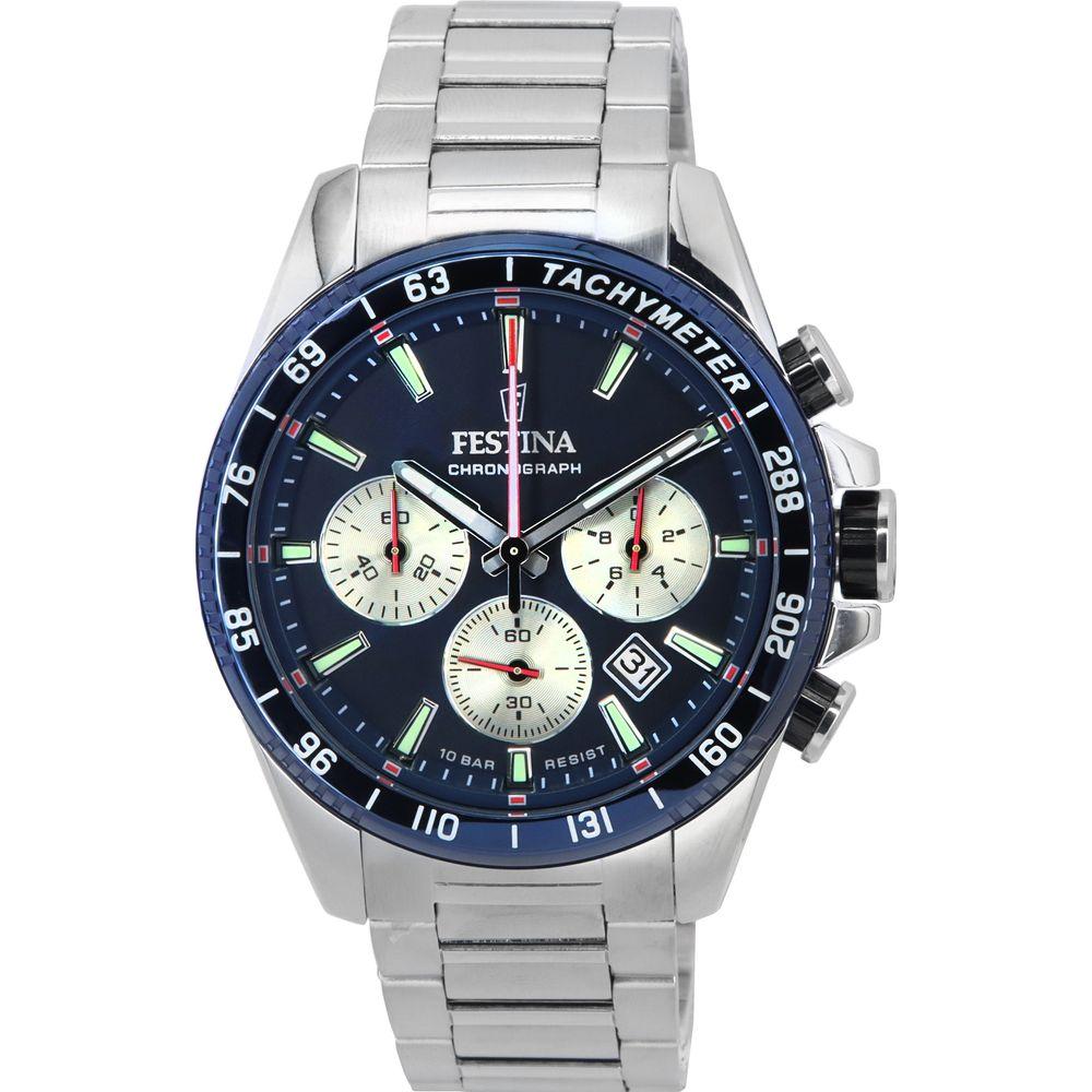 Festina Timeless Chronograph Stainless Steel Blue Dial Men's Watch F20560-2