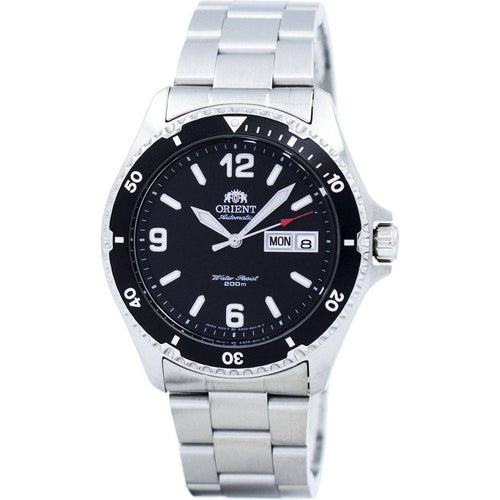 Load image into Gallery viewer, Orient Men&#39;s Diver Mako II Automatic 200M FAA02001B9 Stainless Steel Bracelet Watch in Black
