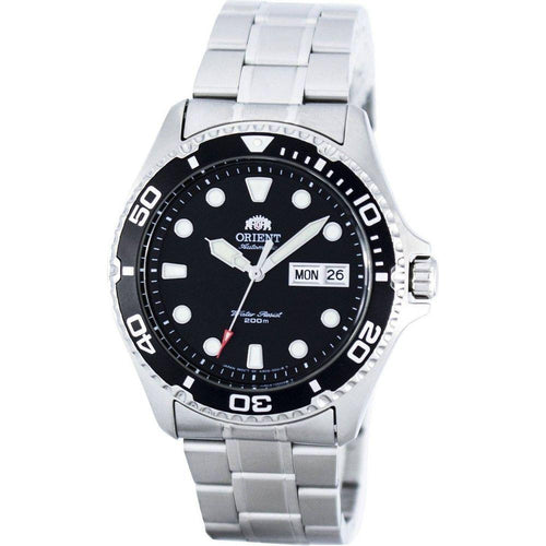 Load image into Gallery viewer, Orient Ray II Automatic 200M FAA02004B9 Men&#39;s Stainless Steel Black Dial Watch
