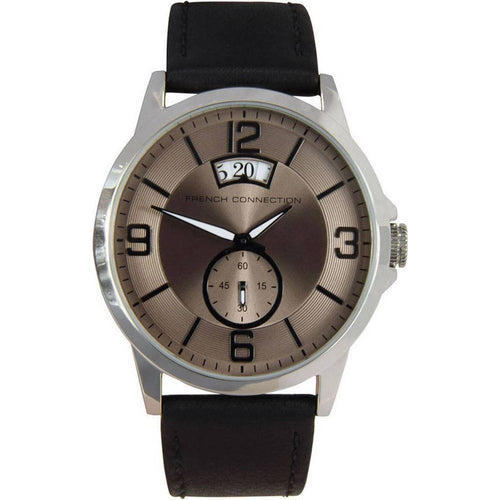 Load image into Gallery viewer, FCUK Men&#39;s Brown Dial Leather Strap Quartz Watch FC1209B
