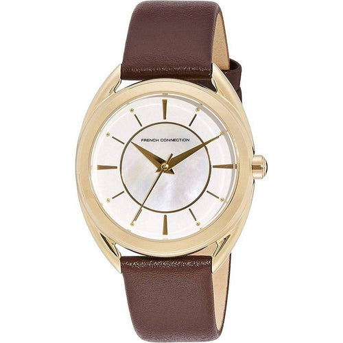 Load image into Gallery viewer, Elegant Gold Tone Leather Watch Strap Replacement - White, Women&#39;s

