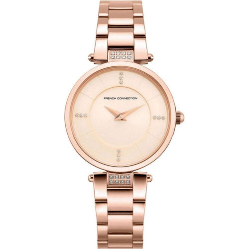 Load image into Gallery viewer, French Connection Crystal Accents Rose Gold Tone Dial Quartz FCS1015RGM Women&#39;s Watch
