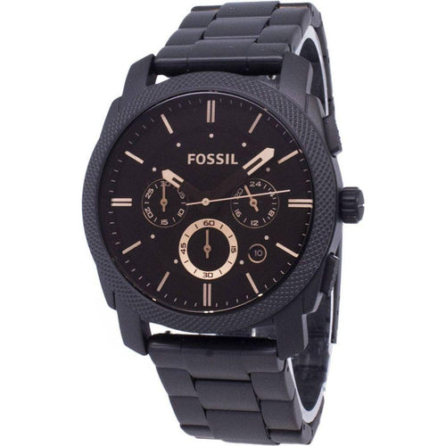 Load image into Gallery viewer, Fossil Machine Mid-Size Chronograph Black IP Stainless Steel FS4682 Men&#39;s Watch
