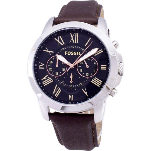 Load image into Gallery viewer, Fossil Grant Chronograph FS4813 Men&#39;s Brown Leather Strap Replacement
