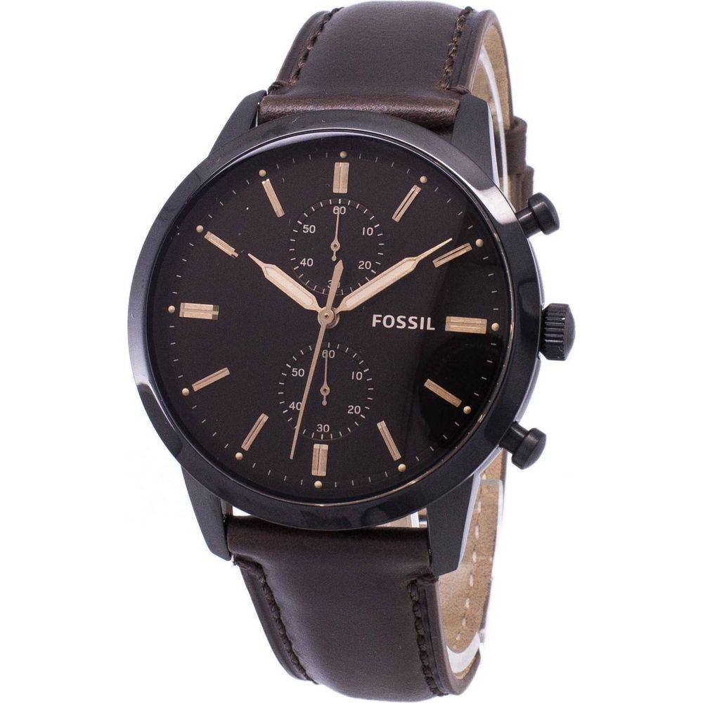 Fossil Townsman Chronograph Quartz FS5437 Men's Brown Leather Strap Replacement - Timeless Elegance for Every Gentleman