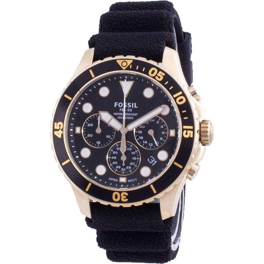 Fossil FB-03 Chronograph Quartz FS5729 Men's Gold Tone Black Dial Watch