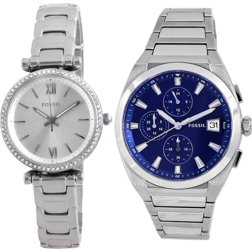 Fossil Analog Men's and Women's Watch Combo Set - FS5795 - ES4956