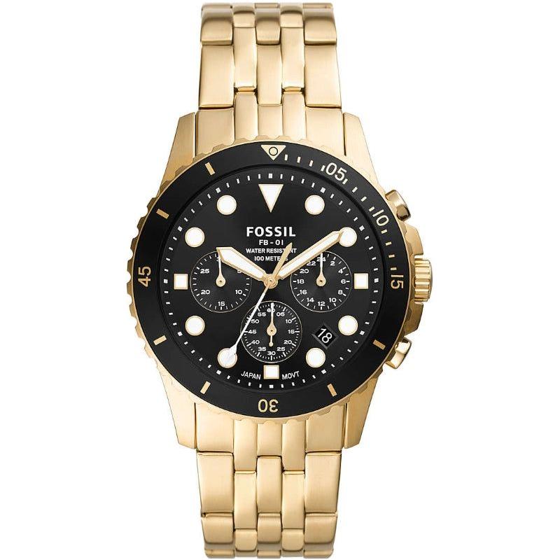 Fossil Men's FS5836 Chronograph Watch - Black Stainless Steel