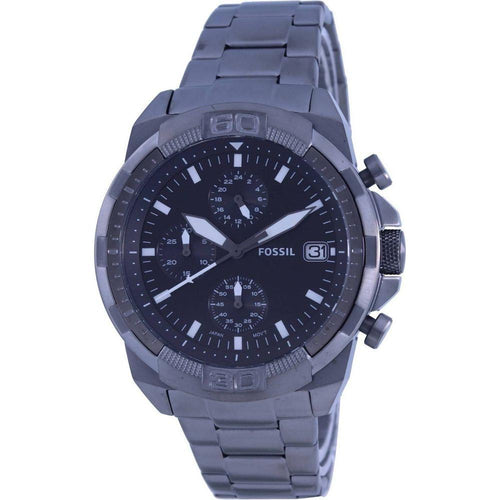 Load image into Gallery viewer, Fossil Bronson Chronograph FS5852 Men&#39;s Stainless Steel Quartz Watch - Black Dial
