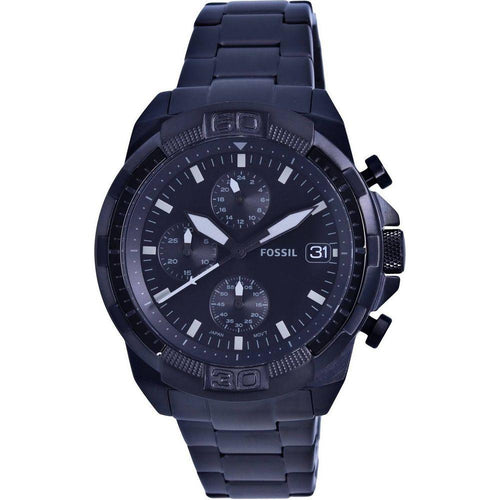 Load image into Gallery viewer, Fossil Bronson Chronograph FS5853 Men&#39;s Stainless Steel Black Dial Quartz Watch
