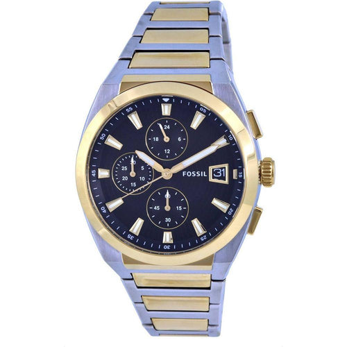 Load image into Gallery viewer, Fossil Everett Chronograph Two Tone Stainless Steel Black Dial Quartz FS5879 Men&#39;s Watch
