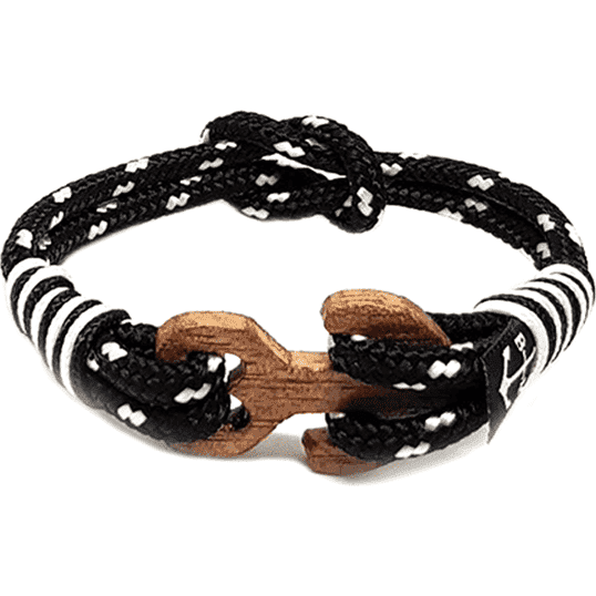 Saoirse Reef Knot Wood Anchor Nautical Bracelet-0