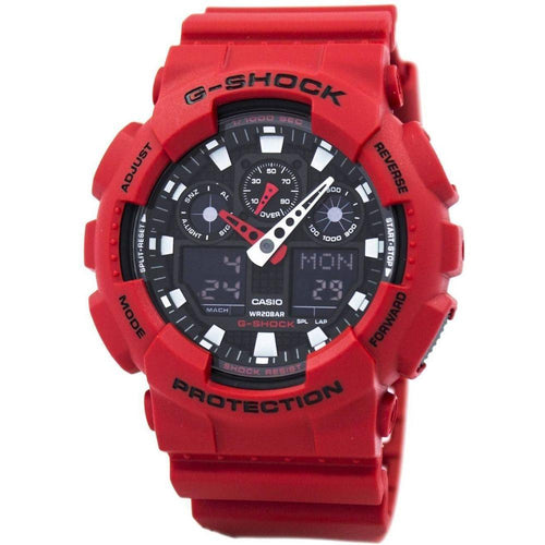 Load image into Gallery viewer, Resolute Performance: G-Resist GA-100B-4A Analog-Digital Men&#39;s Watch in Crimson Red
