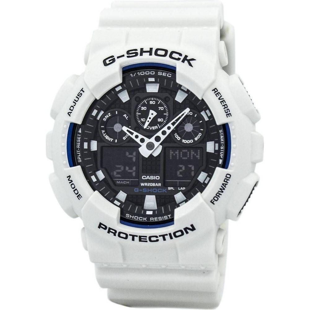Casio G-Force Men's Analog Digital Shock Resistant Watch - Model GA-100-1A1, Black