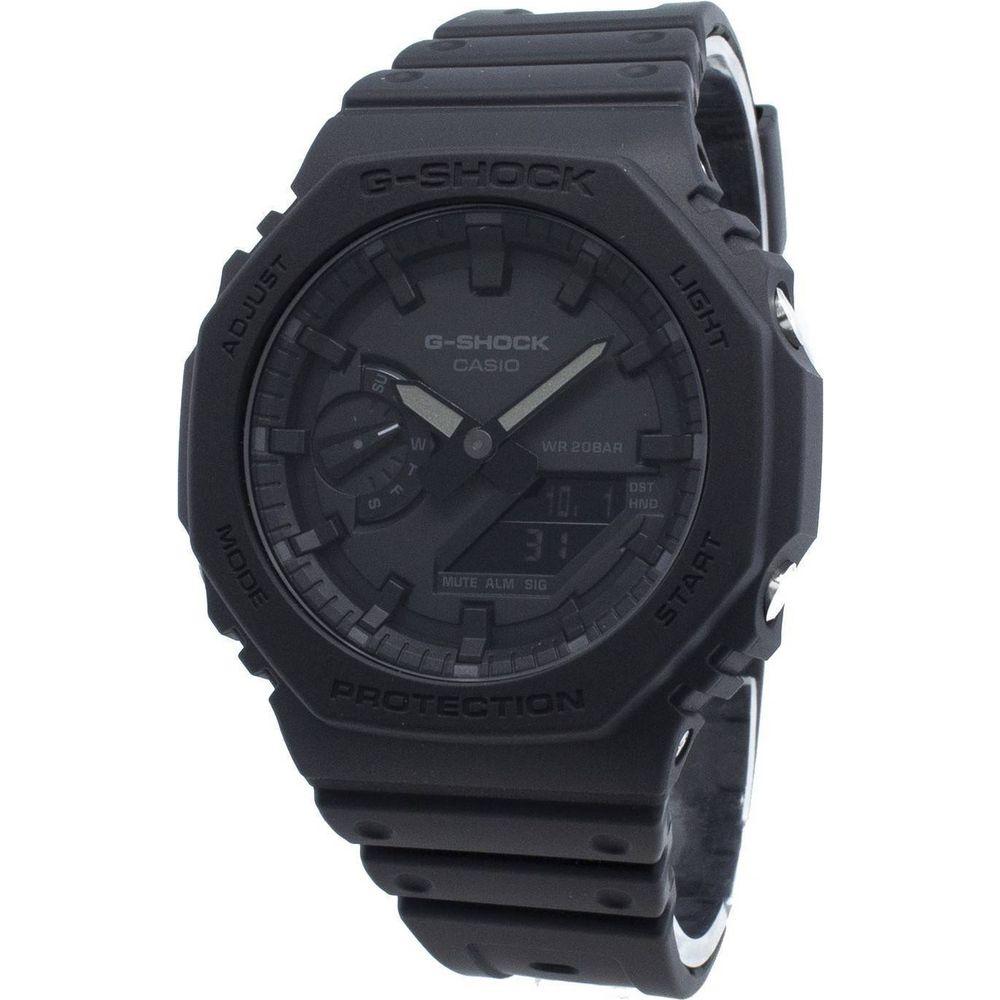 Casio G-Force GA-2100-1A1 Men's World Time Quartz Watch - Black Resin