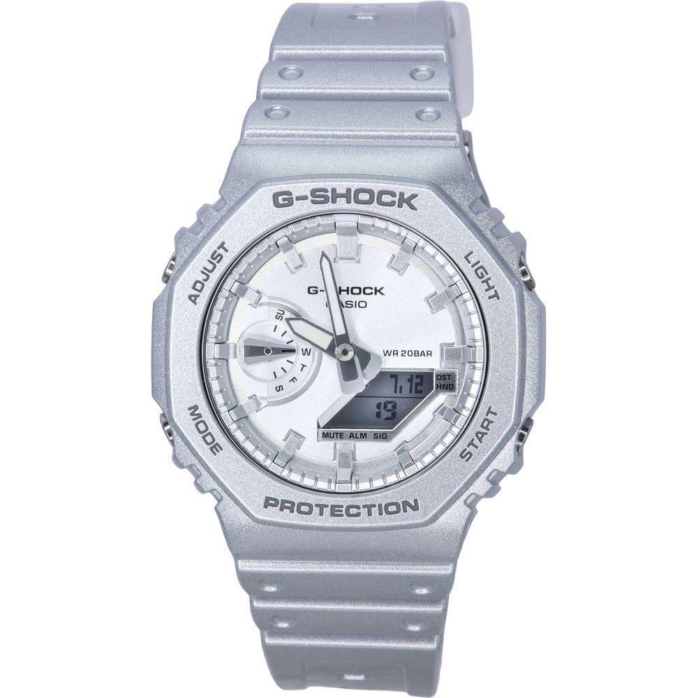 Retrofuture Silver Quartz Men's Watch RF-1001 in Sleek Resin, Silver Dial