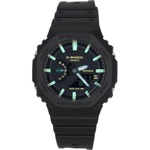 Load image into Gallery viewer, Casio G-Force Men&#39;s Analog Digital Resin Strap Watch GA-2100RC-1A Black Dial
