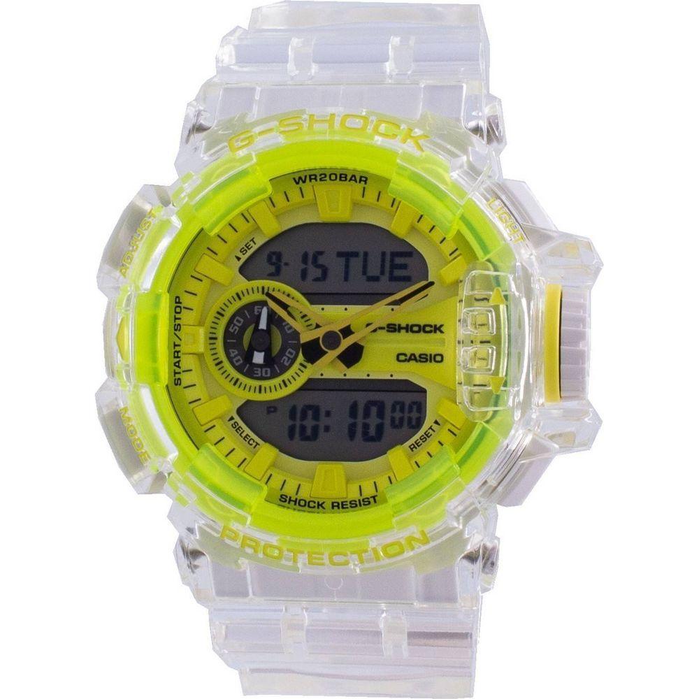 Casio G-Force CGF-350Y Men's Yellow Dial Resin Strap World Time Quartz Watch with Interchangeable Band