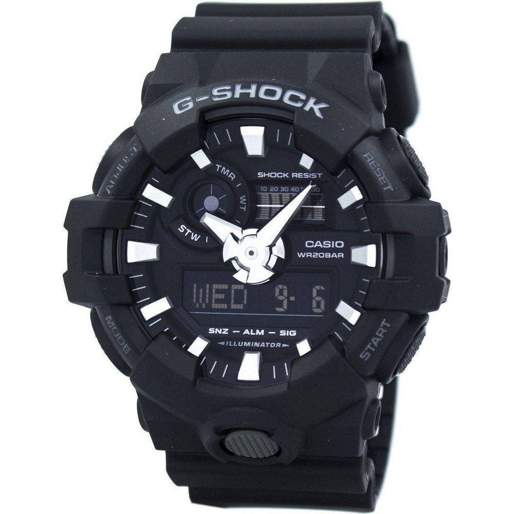 Casio G-Force Men's Analog Digital Watch GA-700-1B - Black Resilience