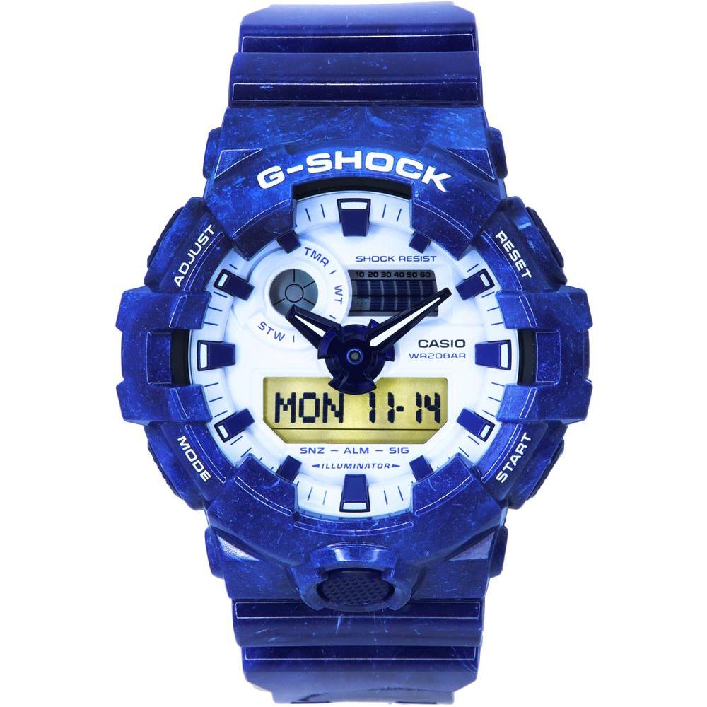 Cerulean Sky Casio G-Shock Porcelain Analog Digital Quartz Men's Watch - Model CS-AGPDQ-01, White