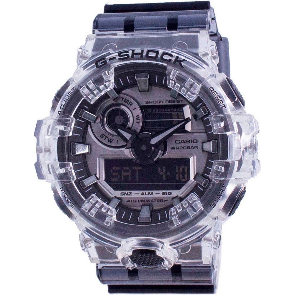 Casio G-Force Clear Skeleton Diver's Watch for Men - Model GSD-200M: Stylish Analog-Digital Timepiece in Black