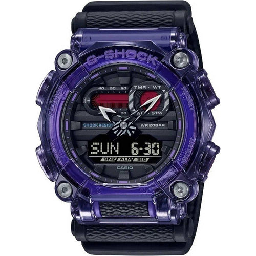 Load image into Gallery viewer, TechMaster Men&#39;s Ultimate Dual Time Analog Digital Watch - Model TM-2000 - Black Resilient
