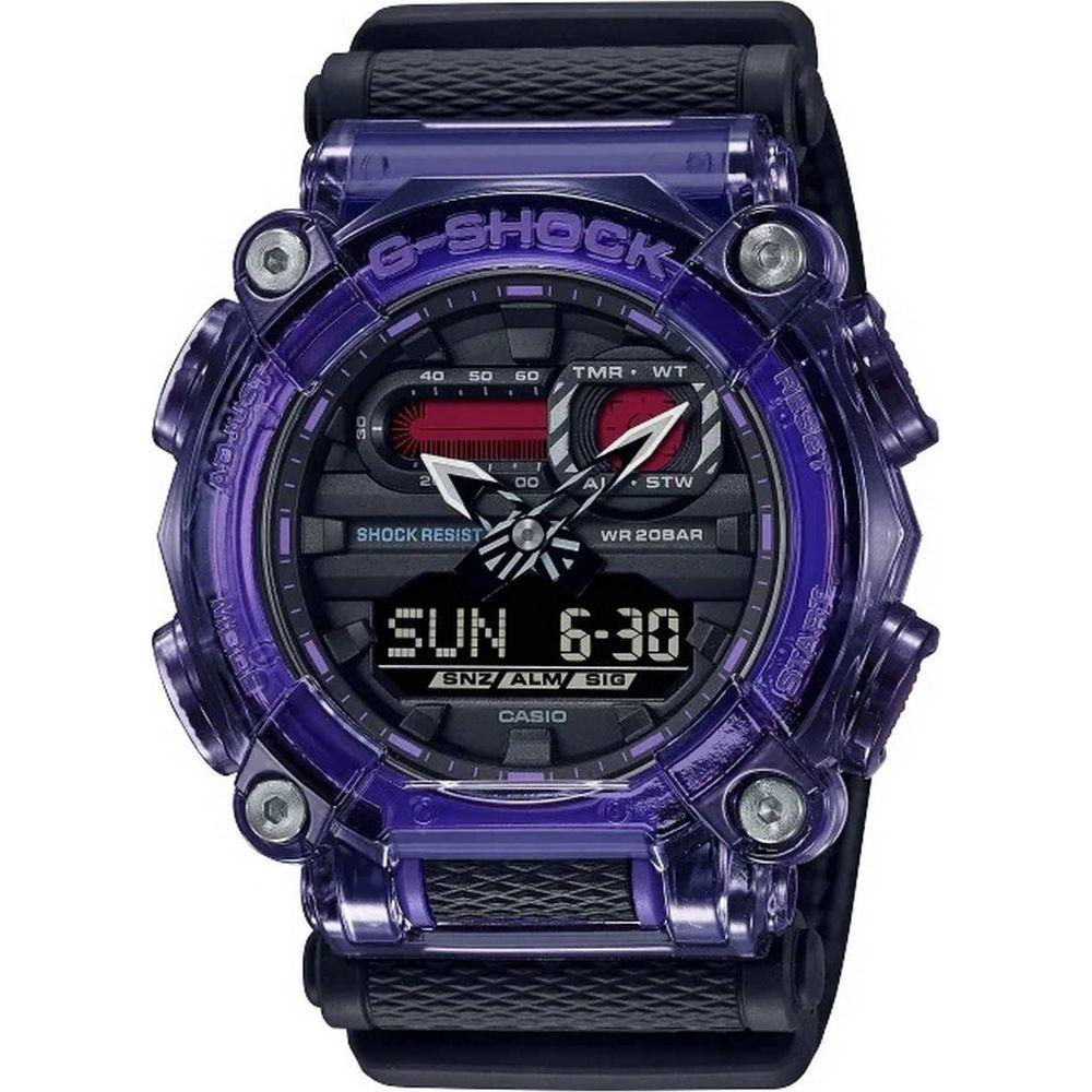 TechMaster Men's Ultimate Dual Time Analog Digital Watch - Model TM-2000 - Black Resilient