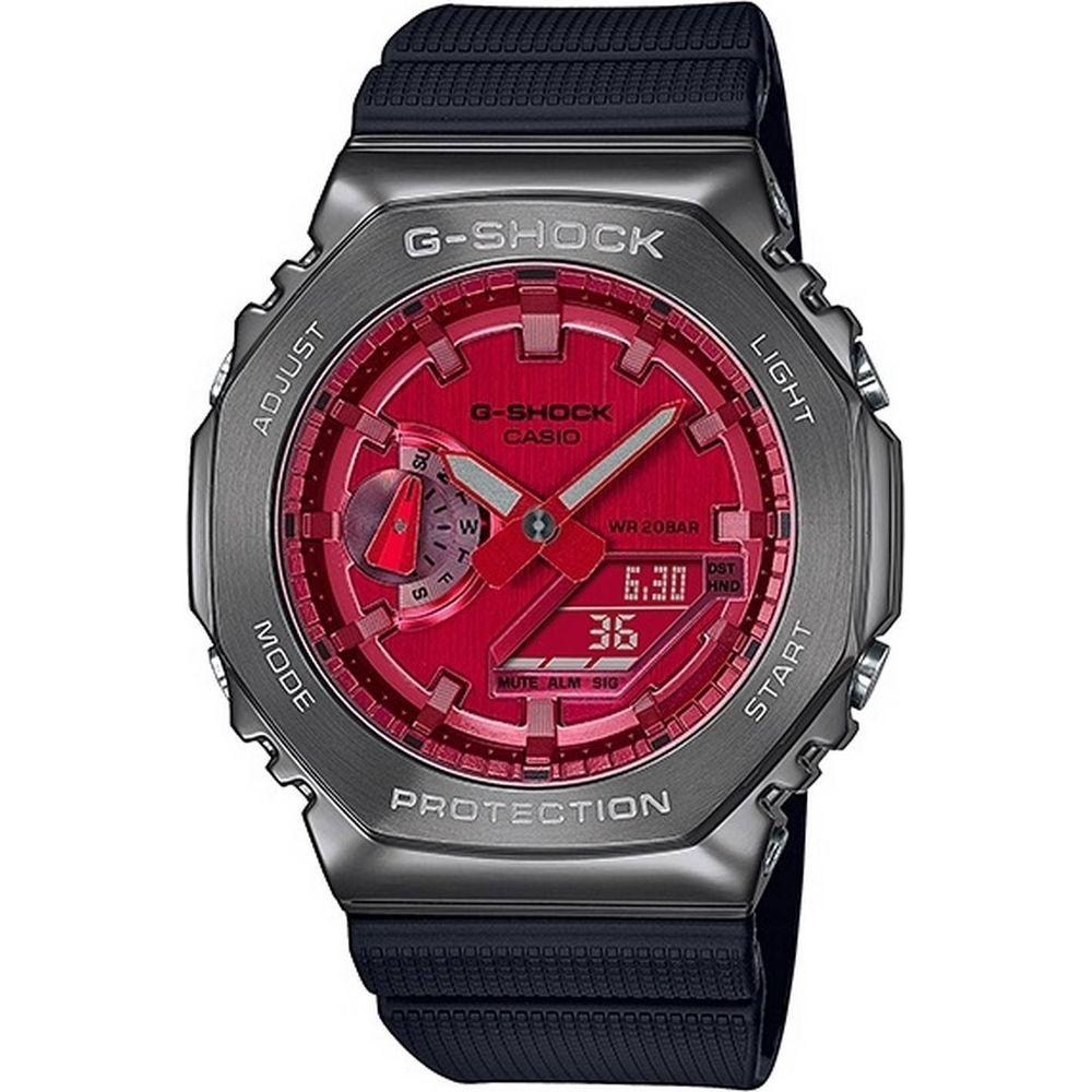 Resilience R-100 Metallic Red Analog Digital World Time Watch for Men