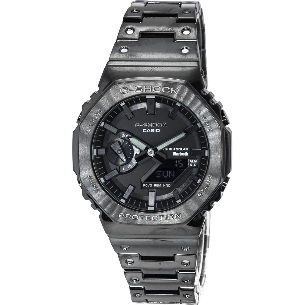 Solaris Metal Link Analog Digital Solar Watch for Men - Model SLM-200X (Black)