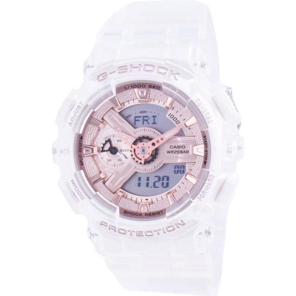 Resilient Elegance: Glowing Resilience Quartz GMA-S110SR-7A Women's Watch in Silver