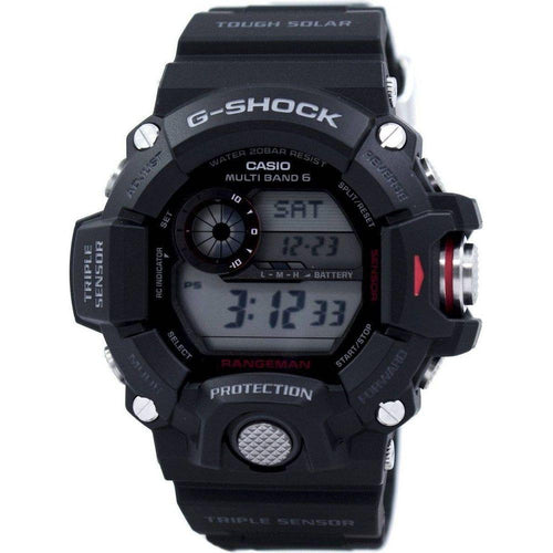Load image into Gallery viewer, Casio Rangeman G-Shock Triple Sensor Atomic GW-9400-1 GW9400-1 Men&#39;s Watch in Black
