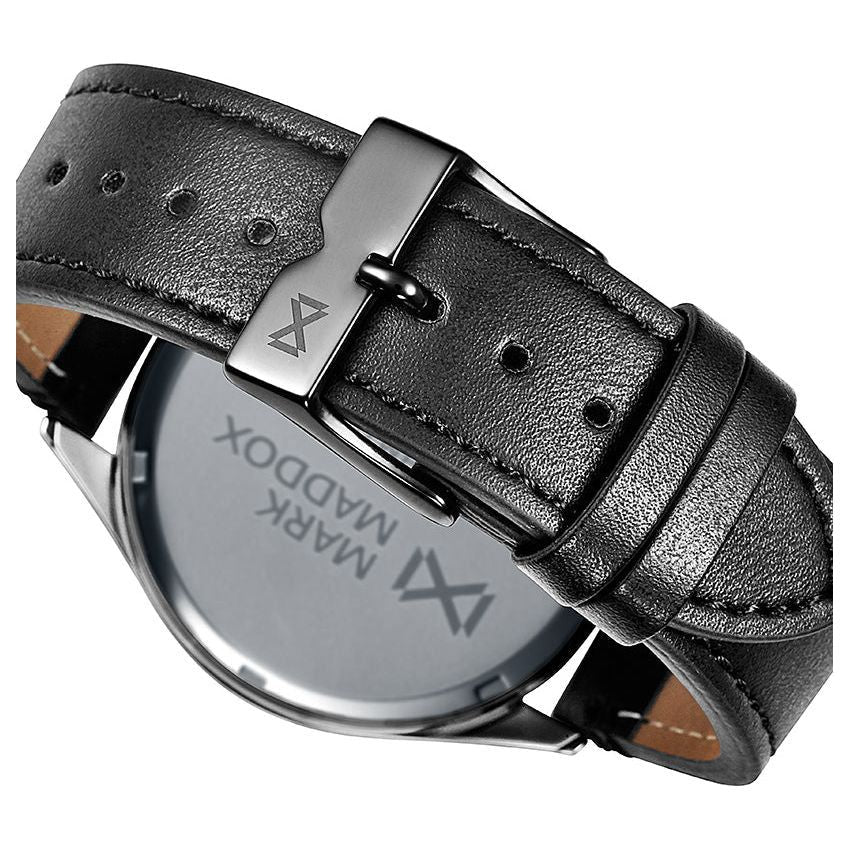 Mark Maddox Men's Quartz Chronograph Watch HC0107-05 - Sleek Black Dial, 43mm Case
