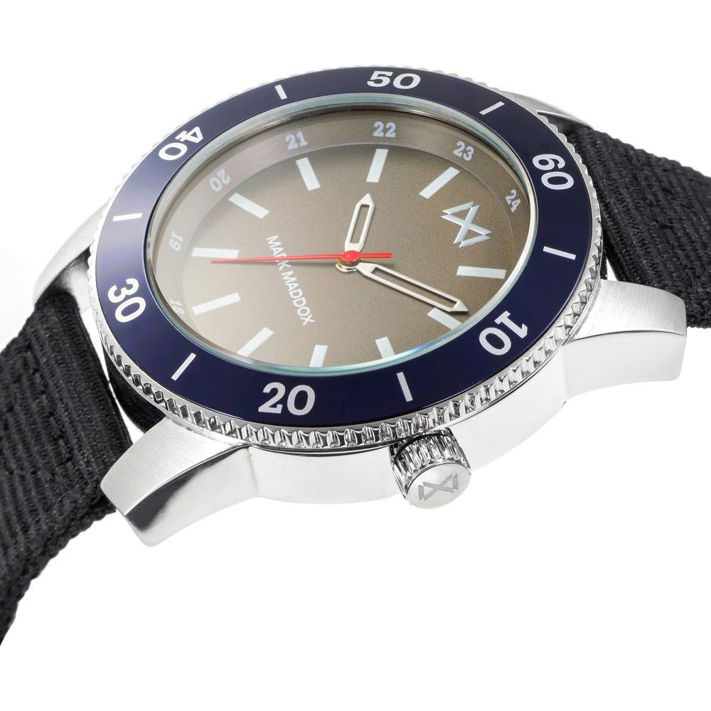 Mark Maddox Gent's Quartz Watch Mod. HC7124-46 - Sleek Black Dial, 43mm Case, 5 ATM Water Resistant