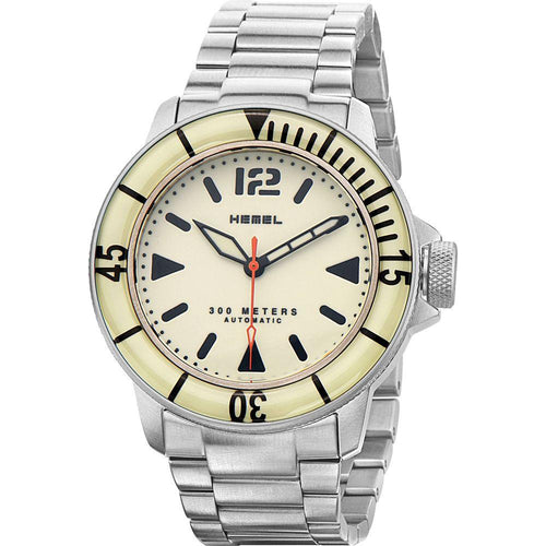 Load image into Gallery viewer, Hemel Hydrodurance Full Lume Super-LumiNova Dial Automatic Diver&#39;s HD1FL 300M Men&#39;s Watch - Stainless Steel
