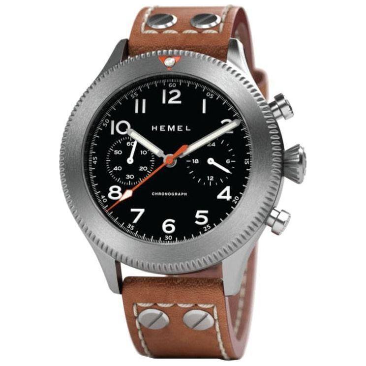 Hemel HFT20 Chronograph Ceramic Standard Bezel Black Men's Watch