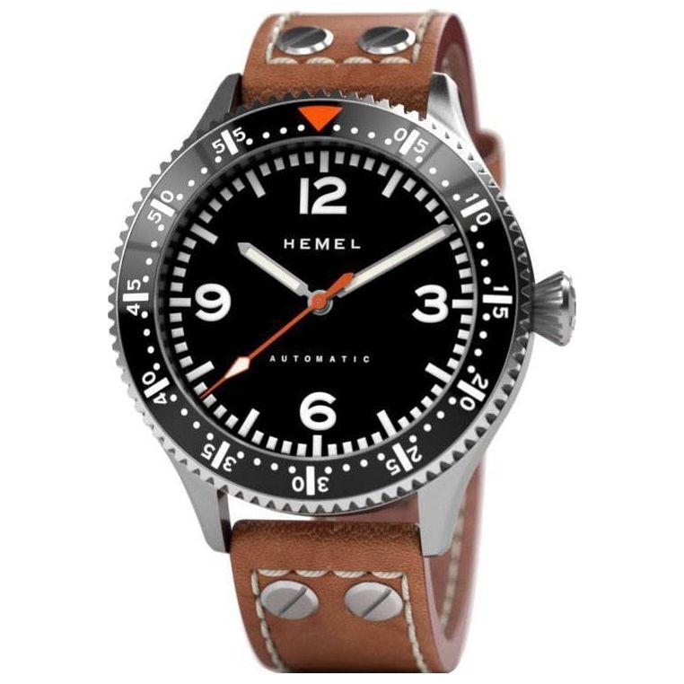 Hemel Stratus Ceramic Bezel Black Automatic HF7 100M Men's Watch