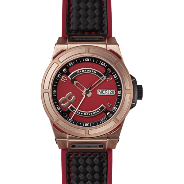 Hydrogen Otto Red Rose Gold Men's Watch - Model HRG-8R