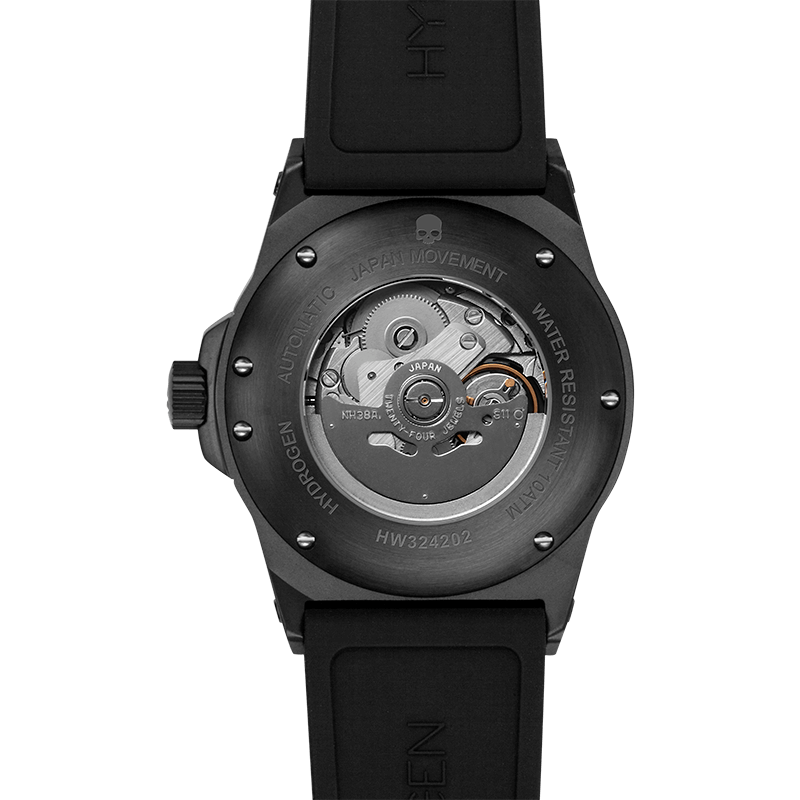 HYDROGEN Sportivo All Black Unisex Watch - Model NH38A: The Epitome of Bold Sport-Inspired Wristwear
