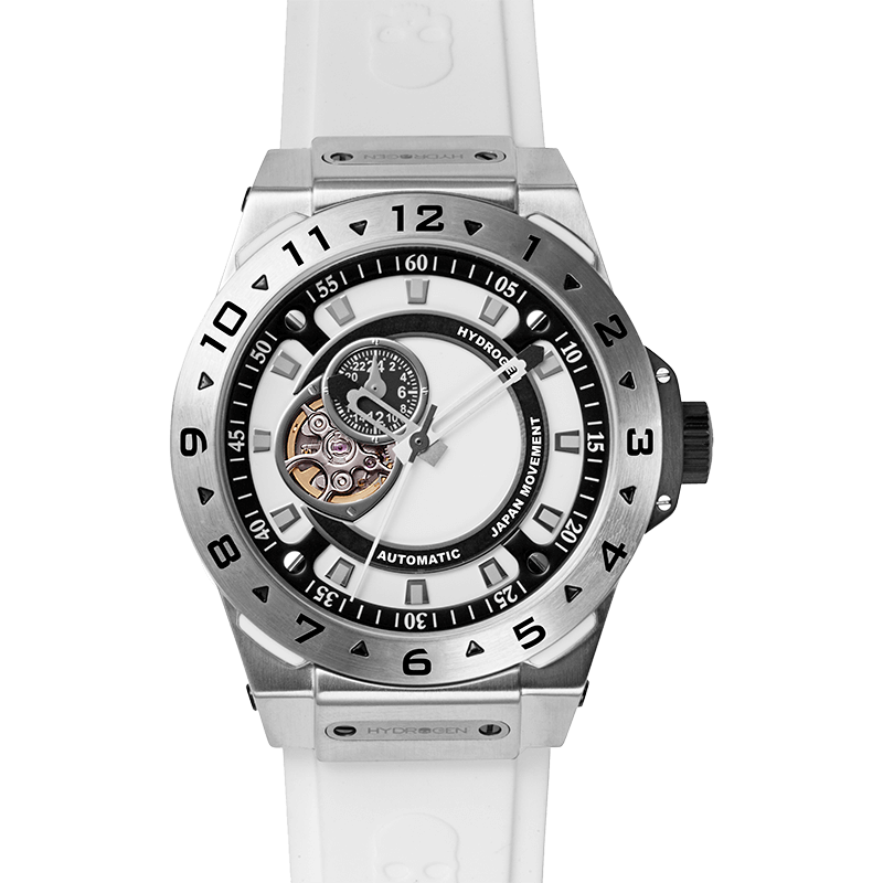 HYDROGEN Vento Silver White Unisex Watch - Model HVT2021 - Elegant Timepiece for Men and Women