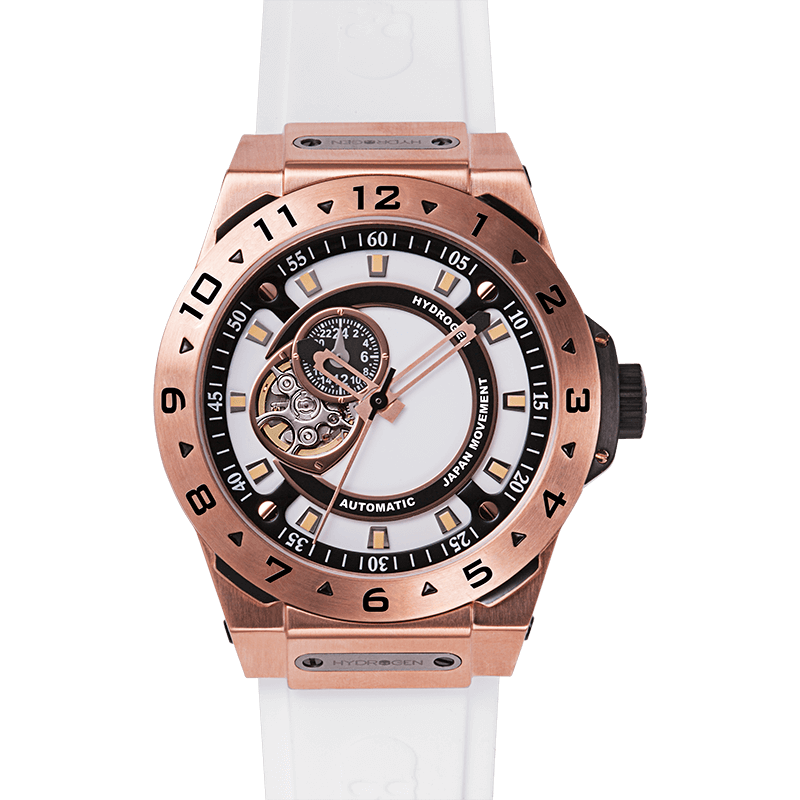 HYDROGEN Vento White Rose Gold Unisex Watch - Model HVRG-001 - Elegant Timepiece for Men and Women