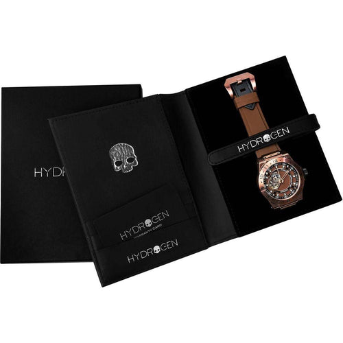 Load image into Gallery viewer, HYDROGEN Vento All Brown Duo Unisex Watch - Model HVT-42RG-BR - Rose Gold Stainless Steel Case - Brown Silicone Band
