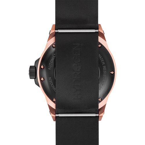 Load image into Gallery viewer, HYDROGEN Vento Black Rose Gold Leather Unisex Watch - Model HVG-001 - Elegant Timepiece for Men and Women
