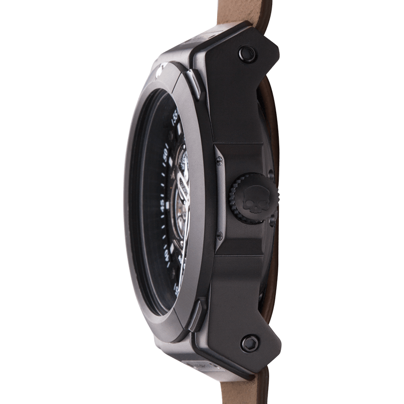 HYDROGEN Vento Black Nato Leather Unisex Watch - Model HVT-001 - Black Dial