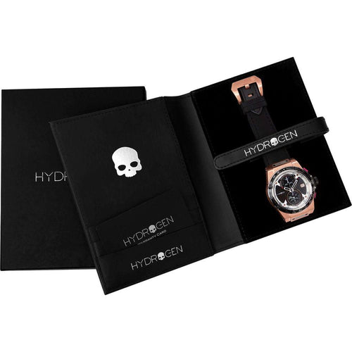 Load image into Gallery viewer, Hydrogen Otto Chrono Black and Rose Gold Unisex Watch H-OCB-RG001
