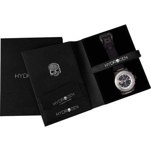 Load image into Gallery viewer, Hydrogen Otto Chrono HOC-44SB Unisex Silver Matt Black Carbon Fiber Chronograph Watch
